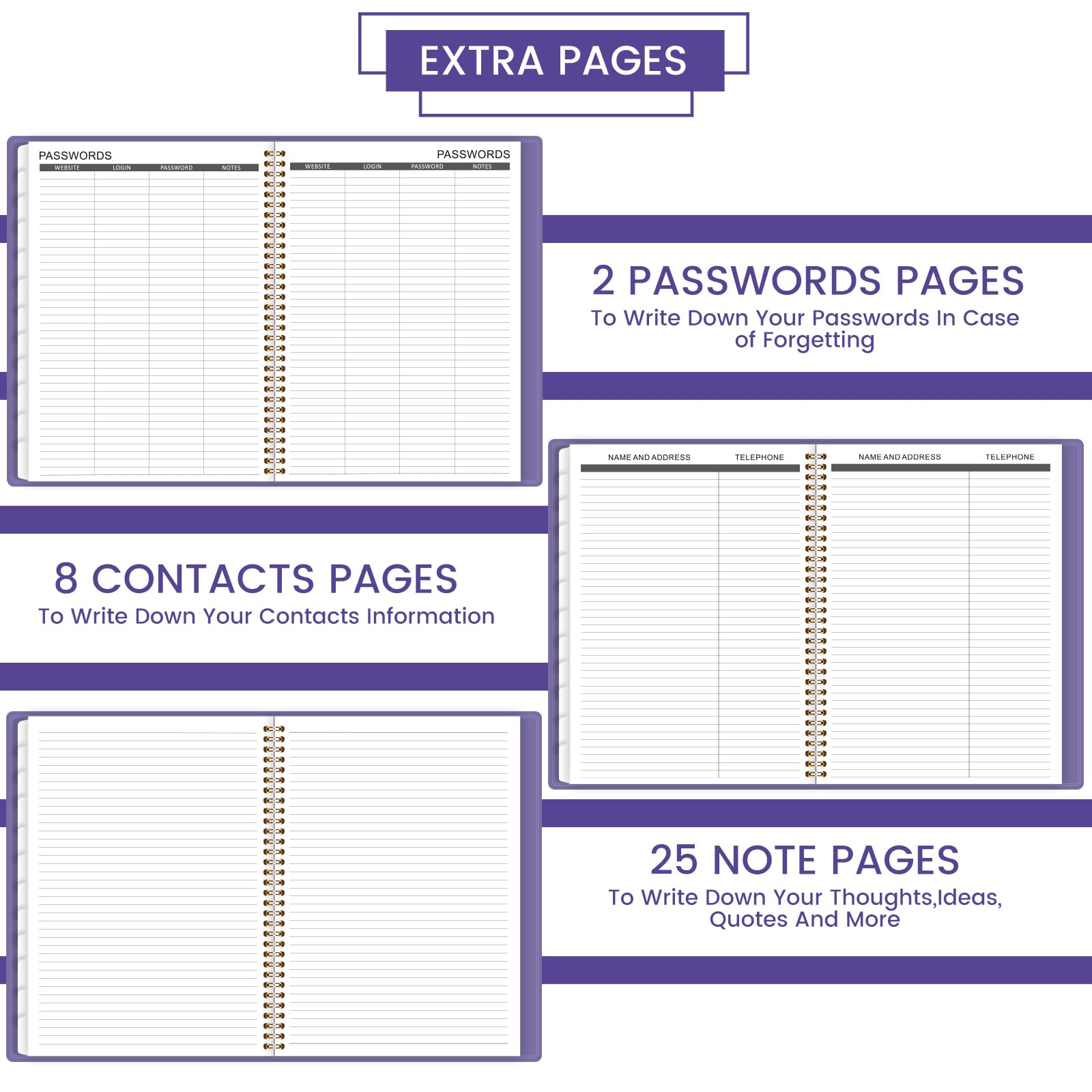 2024 Monthly Planner - Jan. 2024 - Dec. 2024, 12 Months Calendar/Planner 2024 with Faux Leather, 8.86" x 11.4", 15 Notes Pages, Strong Twin - Wire Binding, Pocket, Monthly Tabs, Perfect Organizer