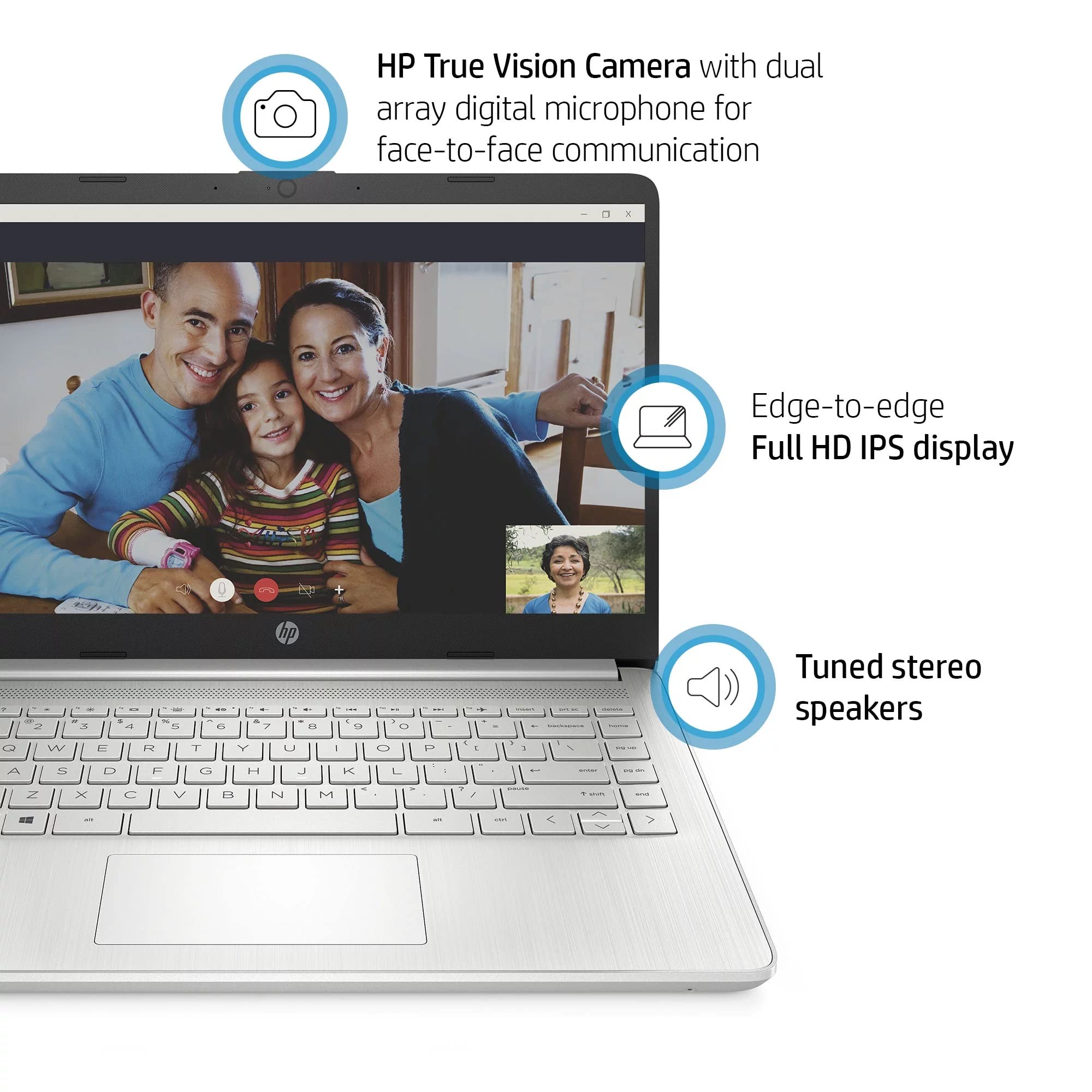 HP 2023 Newest Laptop for Business and Student, 14 Inch FHD Display, AMD Ryzen 3-3250U Processor, 16GB RAM, 512GB SSD, AMD Radeon Graphics, Bluetooth, Webcam, Windows 11 Home in S Mode, Silver