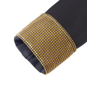 Lion Nardo Mens Black Dress Shirt Black and Gold Shirts for Men Gold Shirts for Men Mens Black Dress Shirts Gold Label