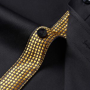 Lion Nardo Mens Black Dress Shirt Black and Gold Shirts for Men Gold Shirts for Men Mens Black Dress Shirts Gold Label