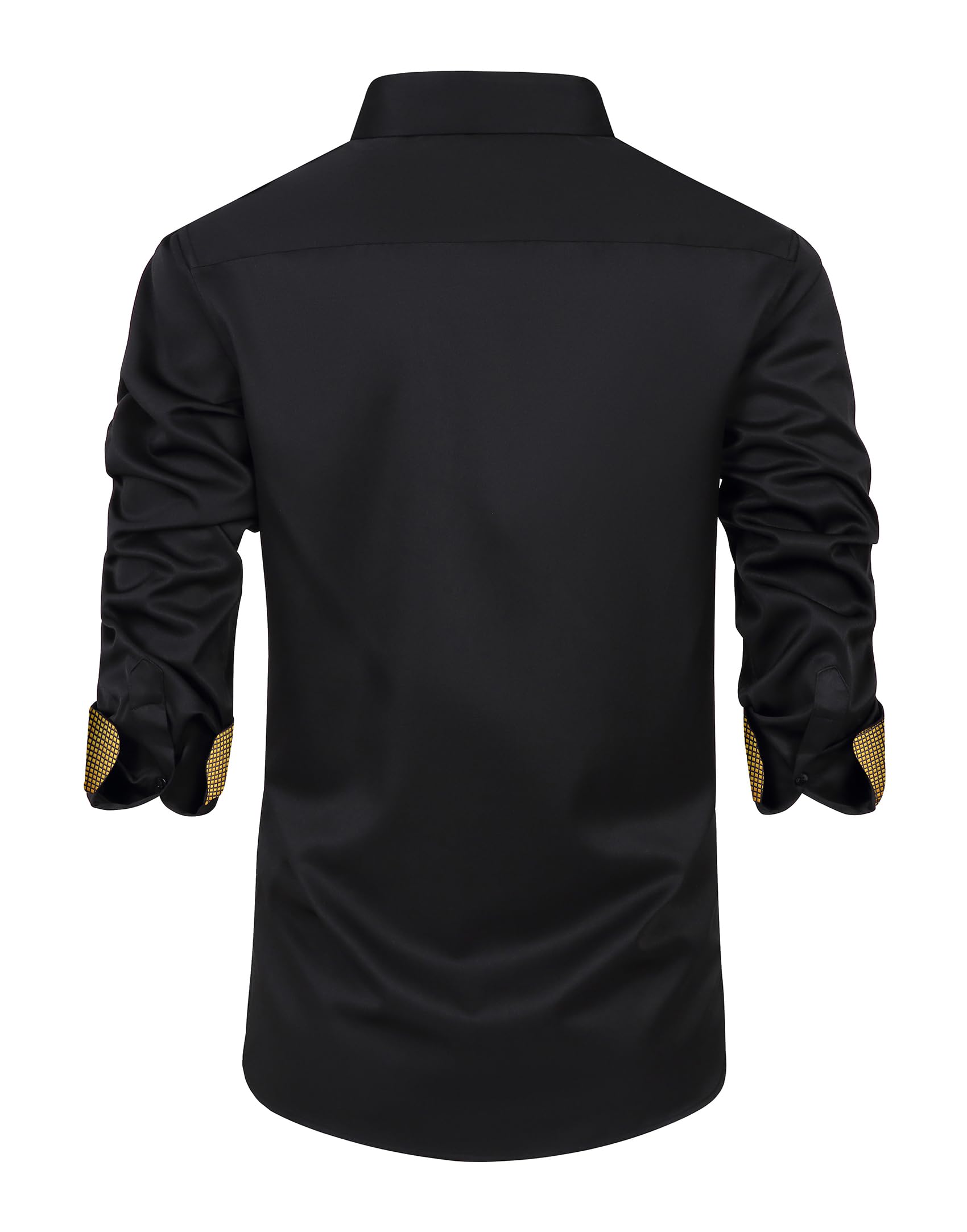 Lion Nardo Mens Black Dress Shirt Black and Gold Shirts for Men Gold Shirts for Men Mens Black Dress Shirts Gold Label