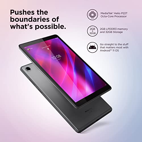 Lenovo Tab M8 3th Gen 8" WiFi Tablet, 8" IPS 350nits Glossy Touchscreen Display, 32GB Storage, 3GB LPDDR4x Memory, Octa-Core MediaTek P22T Processor, Android, Iron Grey, ASUIAW Extension Cable