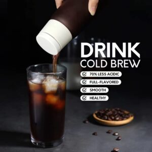 Gonzone Portable Cold Brew Coffee Maker,Iced Coffee Maker,Household Glass Coffee Cold Brewing Pot,Summer Cold Extraction Filter Pot,750ML