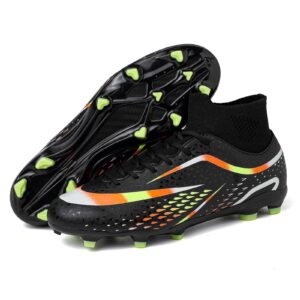 Soccer Cleats Mens Football Cleats Women Outdoor Soccer Shoes Tacos de Futbol para Hombre Zapatos De Futbol para Hombre Football Shoes for Youth Professional Training High Top Soccer Shoe AG/FG