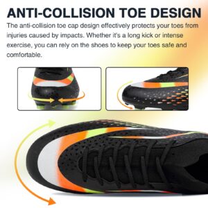 Soccer Cleats Mens Football Cleats Women Outdoor Soccer Shoes Tacos de Futbol para Hombre Zapatos De Futbol para Hombre Football Shoes for Youth Professional Training High Top Soccer Shoe AG/FG