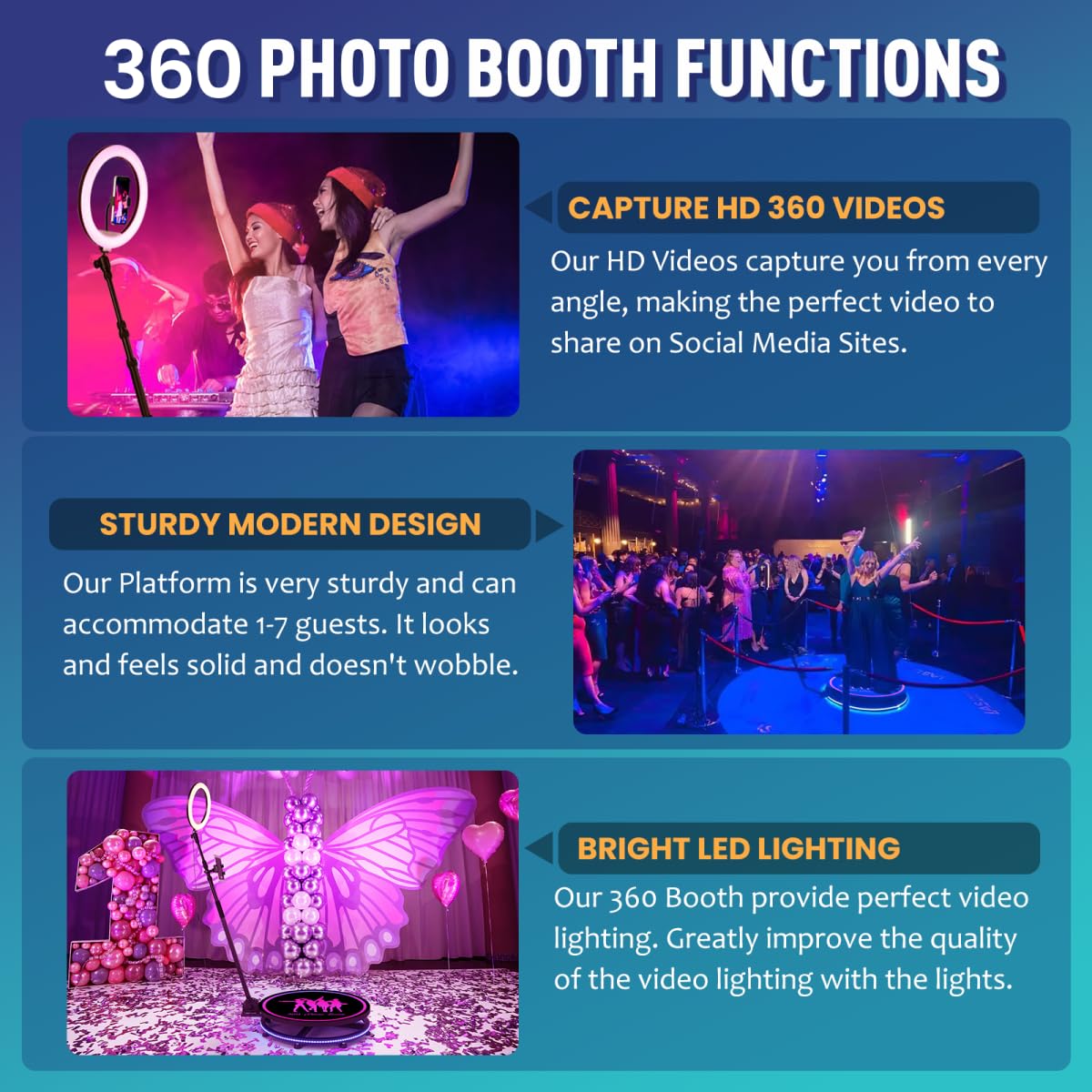 360 Photo Booth Machine for Parties,360 Camera Booth with Battery Pack,APP,Custom Magnetic Logo,etc Deluxe Suit,Control by APP or Remote (100cm/39.6"+Flight Case)