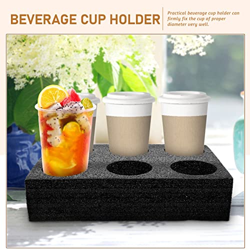 UPKOCH 2pcs Milk Tea Cup Holder Drink Tray Drink Carrier Tray Milk Tea Holder Cold Drink Holder Espresso Cups Coffee Cup Rack Portable Drink Beverage Takeout Cup Holder Crawl re-usable