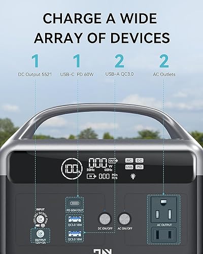 Solar Battery Bank 300W, DaranEner 179.2Wh/56000mAh LiFePO4, Fast Charging Portable Generator with 3 Input/6 Output Ports, 110V Pure Sine Wave 2 AC Outlets, Power Station for Outdoor Camping