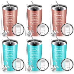 rtteri 6 sets employee appreciation gifts for coworkers christmas thank you gifts for men includes may you be proud stainless steel tumbler and work keychain inspirational wine glasses