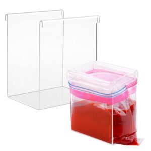 icicul food storage bag stand/filling zip lock freezer bag stand/baggy rack holder/hands-free spill prevention，compatible with gallon, quart, sandwich bag (2 pack)