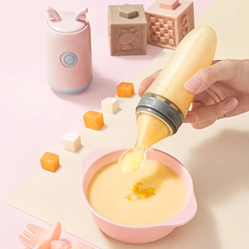 Socila Portable Baby Food Maker with Silicone Squeeze Spoon, Baby Food Processor, Blender for First Stage Baby Feeding - Liquid or Semi-Liquid Options