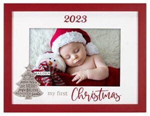 malden international designs 2023 my first christmas 4x6 red expressions matted picture frame metal tree attachment