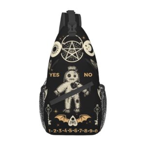 bcqjnb goth coffin horror gothic sling backpack crossbody shoulder bag travel hiking daypack gifts