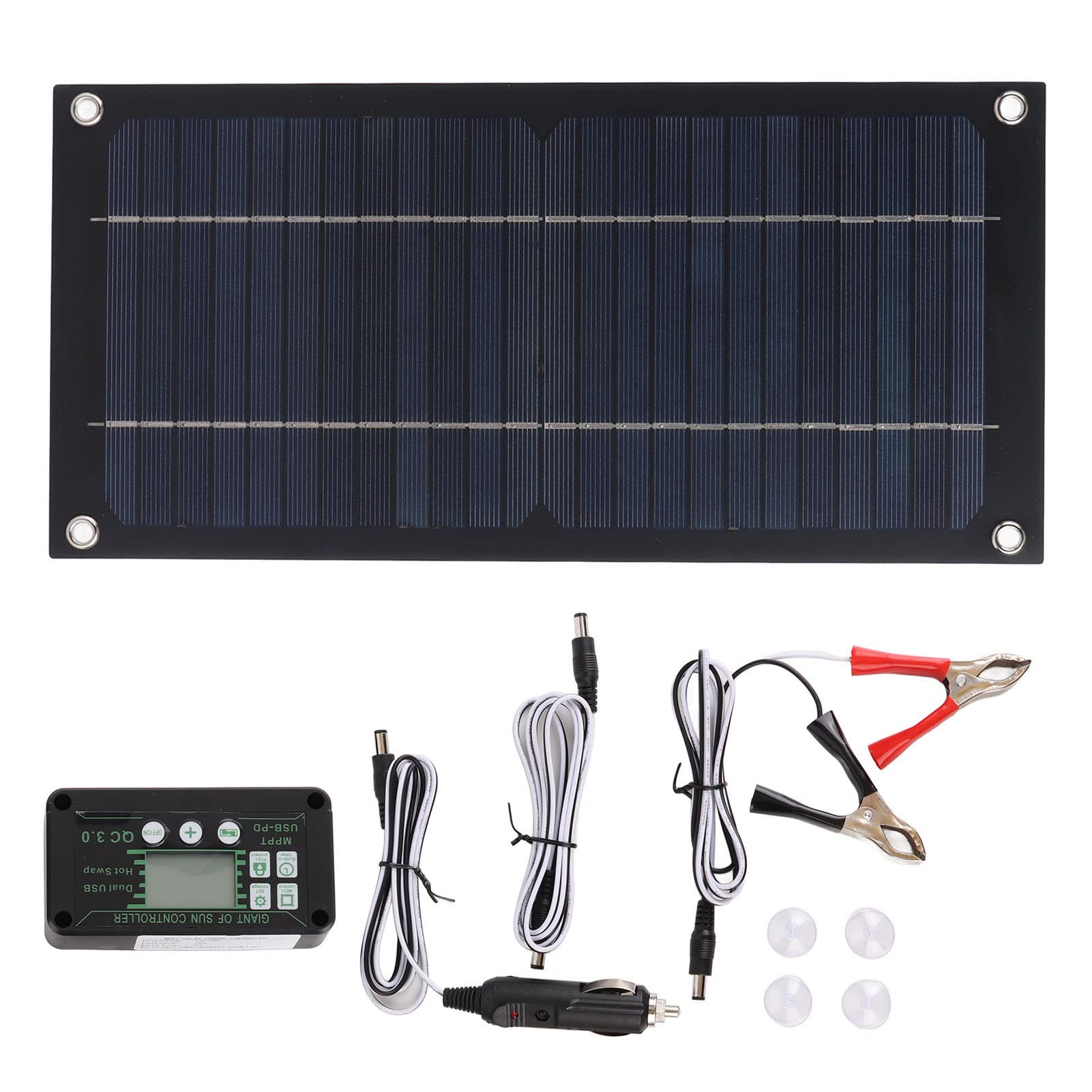 600W Solar Panel Kit, Monocrystalline Solar Panel with 100A Charge Controller, Extension Cable, for Outdoor RV Camper Caravan Boat Trailer Off Grid System