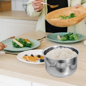 Anneome Rice Cooker Liner Universal Stainless Steel Silver