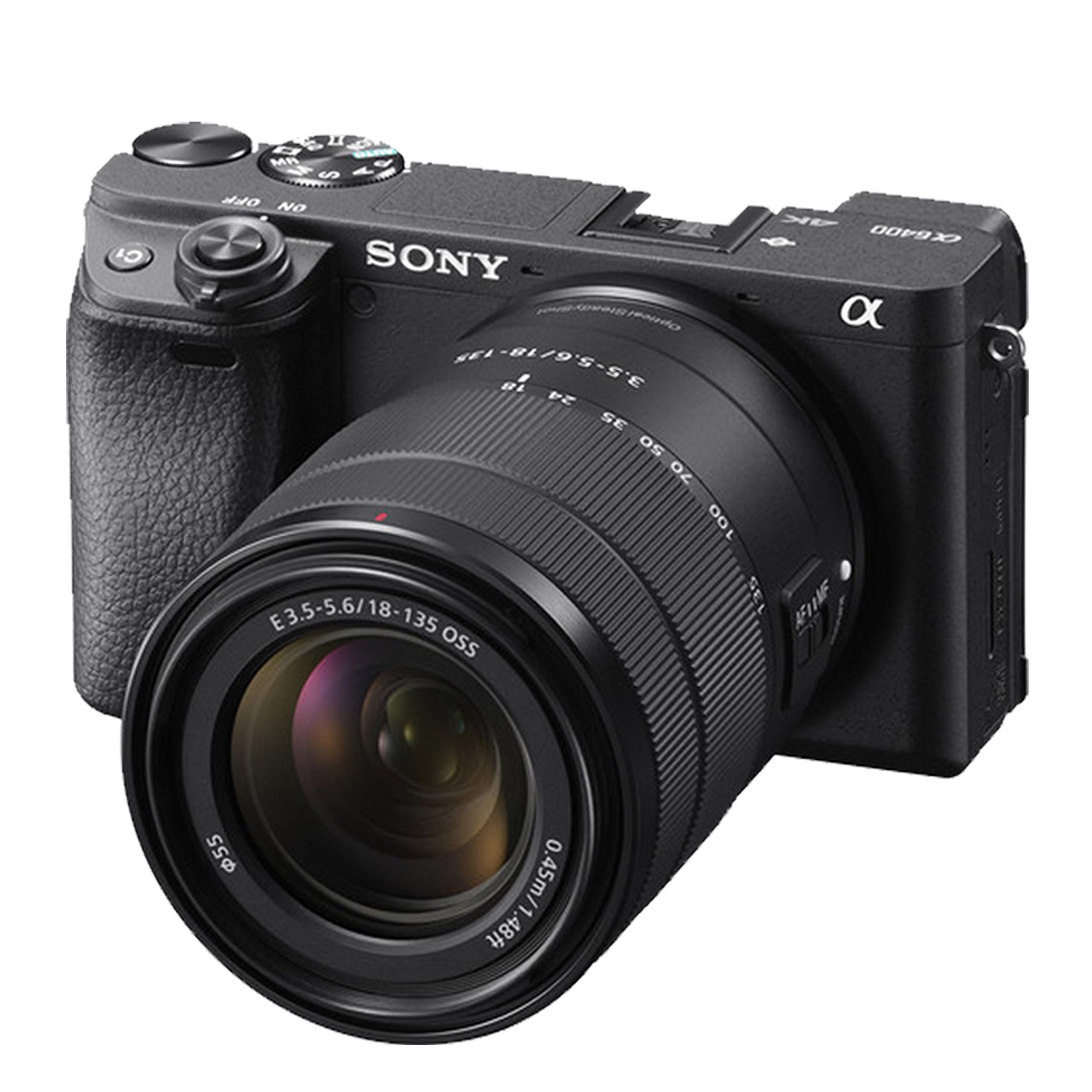 Sony Alpha a6400 Mirrorless Digital Camera 24.2MP w/ 18-135mm Lens ILCE-6400M/B + Spare Battery + SanDisk 64GB Extreme PRO SDXC UHS-I / V30 / U3 / Class 10, 170 MB/s Memory Card + More (28PC Bundle)