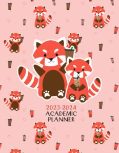 2023-2024 academic planner: 13 months, dated daily, weekly, and monthly notebook for students to track lessons & homework | red panda