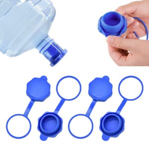 5 Gallon Water Jug Cap, 3 & 5 Gallon Water Bottle Caps Pack of 4, Silicone Reusable 5 Gal Water Jug Cap, Non Spill Water Bottle Caps-Pack of 4