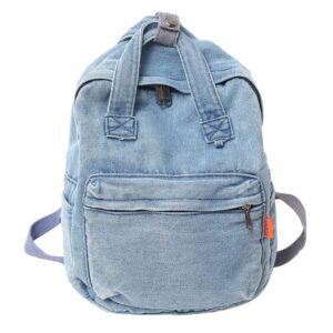 maxxcloud vintage denim rucksack mini jeans backpack satchel hiking daypack travel bag small handbag purse (585)