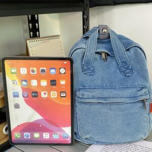 MaxxCloud Vintage Denim Rucksack Mini Jeans Backpack Satchel Hiking Daypack Travel Bag Small Handbag Purse (585)