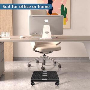 Foot Rest for Under Desk with Massage Surface and Rollers, Ergonomic Foot Stool with Casters Relieving Pressure for Office Home