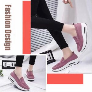 Women's Orthopedic Sneakers, Mesh Up Stretch Platform Sneakers, Comfortable Casual Fashion Sneaker Walking Shoes. (Brown,5.5)