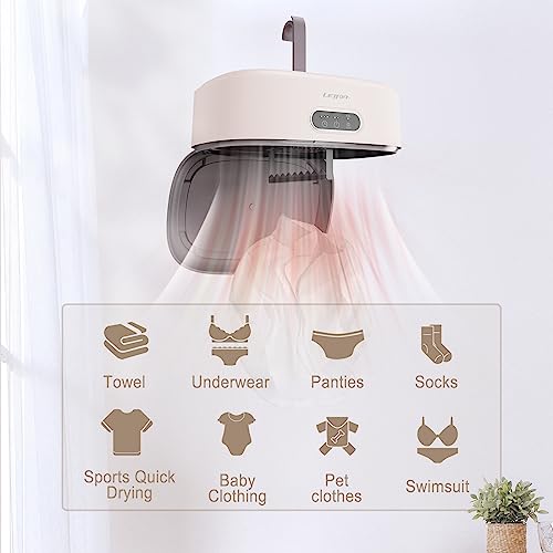 LETTON 600W Portable Clothes Dryer - Compact and Convenient Drying Solution for Apartment, Dorm, RV - Easy to Use Mini Dryer with Dryer Bag for Delicate Garments, Underwear, Baby Clothes