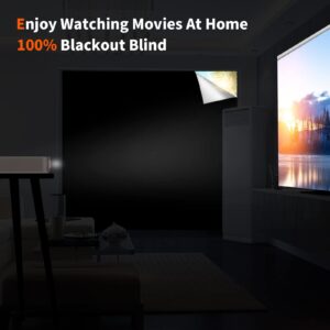 100% Blackout Blind White (157"x 59") Curtains Window Cove [DIY Cut to Any Size or Shape] [Hook & Loop Tabs][ Portable Bags for Travel ] [Light & UV Blocking ] for House,Baby Nursery,Apartment