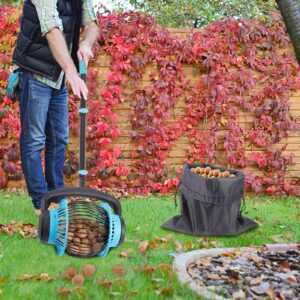 Nut Gatherer, Rolling Nut Harvester Acorn Picker Upper Side Opening Dump Adjustable Yard Roller, Picks up Walnuts, Hickory, Pecan, Chestnuts, Buckeyes, Nerf Balls, Golf 0.4'' to 2'' in Size