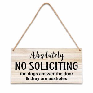 no soliciting sign for front door, do not knock or ring doorbell wooden sign, baby room nursery house bedroom rustic hanging sign, house warming gift, set of 1 wooden sign with rope -a09