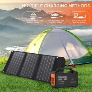 Takki Portable Power Station 111Wh, Camping Solar Generator Power Bank Battery Pack with 110V/100W (Peak 150W) AC Outlet USB Ports Camping Lights for Emergency Home CPAP Power Supply