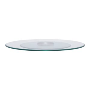 Turntable Dining Table Centerpiece Tabletop Rotating Tray Glass Turntable with Aluminum Alloy Bearing Smooth Swivel Serving Plate Tempered Glass Dining Table for Home Restaurant(Diameter 28 inch)