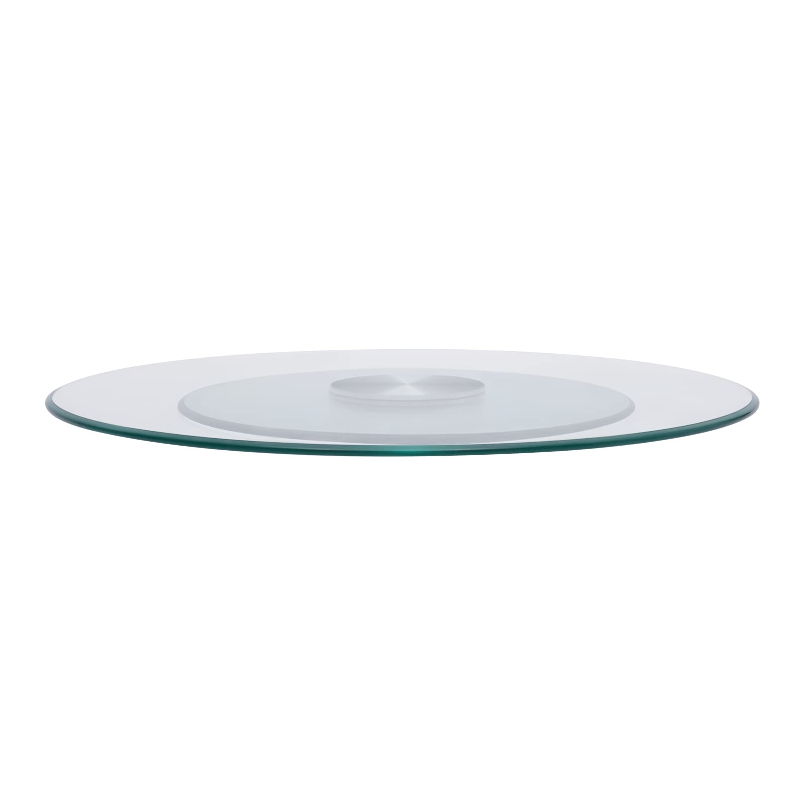 Turntable Dining Table Centerpiece Tabletop Rotating Tray Glass Turntable with Aluminum Alloy Bearing Smooth Swivel Serving Plate Tempered Glass Dining Table for Home Restaurant(Diameter 28 inch)