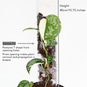 THICCLY Medium 3.0 GrowPole (5 Piece Set) Front Opening Plastic Moss Poles for Monstera