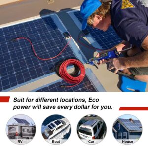 Bundle | Kohree 30 Feet 10AWG Solar Extension Cable with Kohree Solar Crimping Tool Kit for 2.5/4/6mm² Solar PV Wire