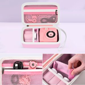 Grapsa Case Compatible with ESOXOFFORE for Dylanto for Anchioo for WEEFUN for GKTZ for Amzelas for Mafiti Instant Print Camera for Kids, Film Camera Storage Holder Organizer bag (Box Only)- Pink