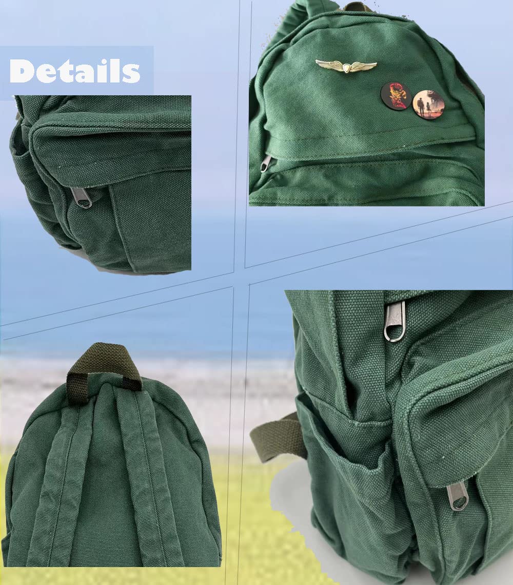 SOBOUR Ellie Backpack The Last Ellie Williams Cosplay Bag Joel Miller Backpack Vintage Casual Canvas Rucksack Laptop Travel Bag