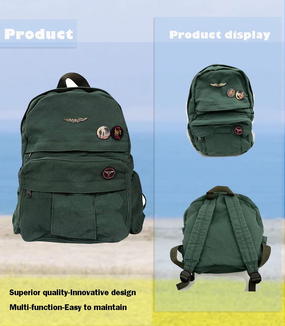 SOBOUR Ellie Backpack The Last Ellie Williams Cosplay Bag Joel Miller Backpack Vintage Casual Canvas Rucksack Laptop Travel Bag