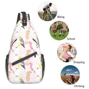 Parrot Sling Bag, Chest Bag Daypack, Crossbody Sling Backpack for Travel Sports Running Hiking