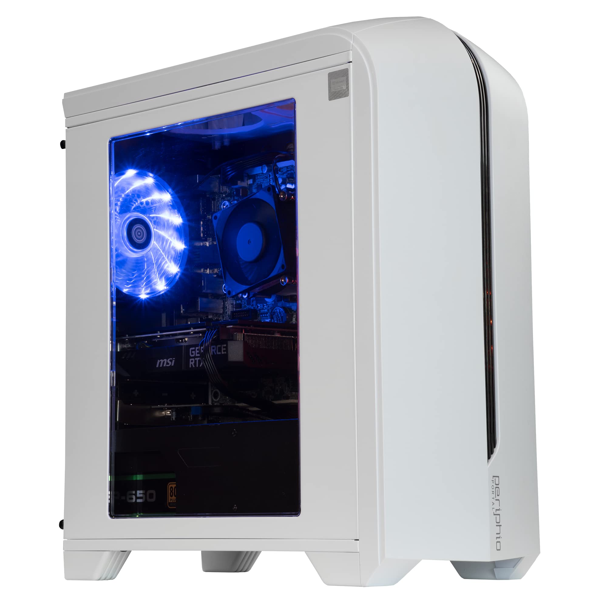 Periphio Vortex Prebuilt Gaming PC - GeForce RTX 3050 (6GB) GPU | Intel Core i5-6500 CPU (3.6GHz Turbo) | 1TB Solid State SSD | 16GB DDR4 RAM | Windows 10 Gaming Desktop Computer | WiFi + BT