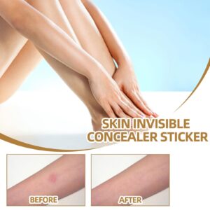 Tattoo Cover Up,Scar Cover Stickers Tape,Waterproof Ultra Thin Patch Pads Concealer Body Leg Bruise Stretch Scar Dark Spots Vitiligo Skin Makeup,Long Lasting Invisible Tattoo Flaw Conceal Patch 60PCS