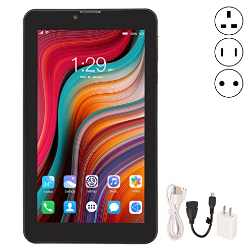 Naroote 7 Inch Tablet, HD Tablet Black Up to 128GB Octa Core 4GB 32GB 6000mAh Capacity 10.0 (US Plug)