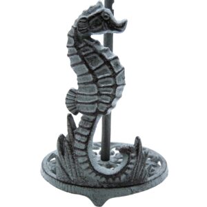 Sea Horse Paper Towel Holder, Nautical Kitchen Accessories, Freestanding Countertop Organization, 13 Inches