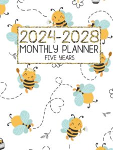 2024-2028 monthly planner: five years from january 2024 to december 2028 organizer schedule and appointment notebook (with motivational quotes for women) hardcover