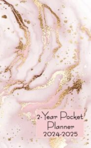 2 years pocket planner 2024 - 2025 / small pocket appointment calendar purse size 4 x 6.5 - tow years monthly pocket planner - pocket calendar 24-25 / soda theme