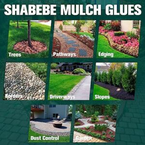 Mulch Glue -1 Gallon Mulch Glue for Landscaping, Super Strength Landscape Adhesive Landscape Lock, Fast-Dry, Non-Toxic, Mulch Binder Glue, Pea Gravel, Mulch for Garden, Adhesive Max Mulch Glue Spray