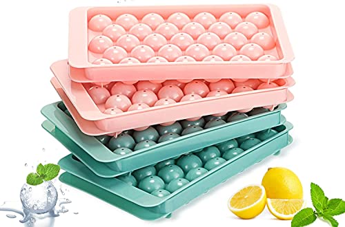 Round Ice Cube Tray with Lid Mini Ice Ball Maker Mold Ice Cube Mold Trays Ice Trays for Freezer Sphere Ice Cube Tray Ice Ball Tray