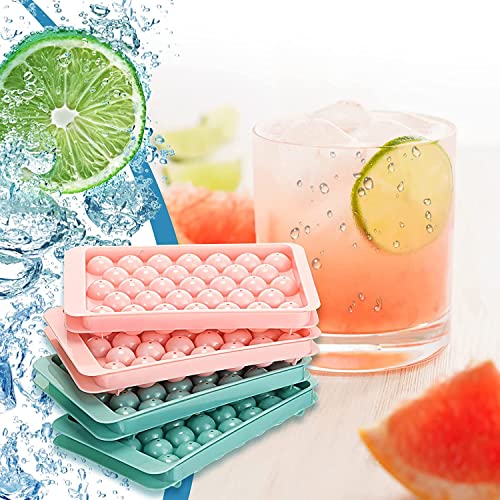 Round Ice Cube Tray with Lid Mini Ice Ball Maker Mold Ice Cube Mold Trays Ice Trays for Freezer Sphere Ice Cube Tray Ice Ball Tray