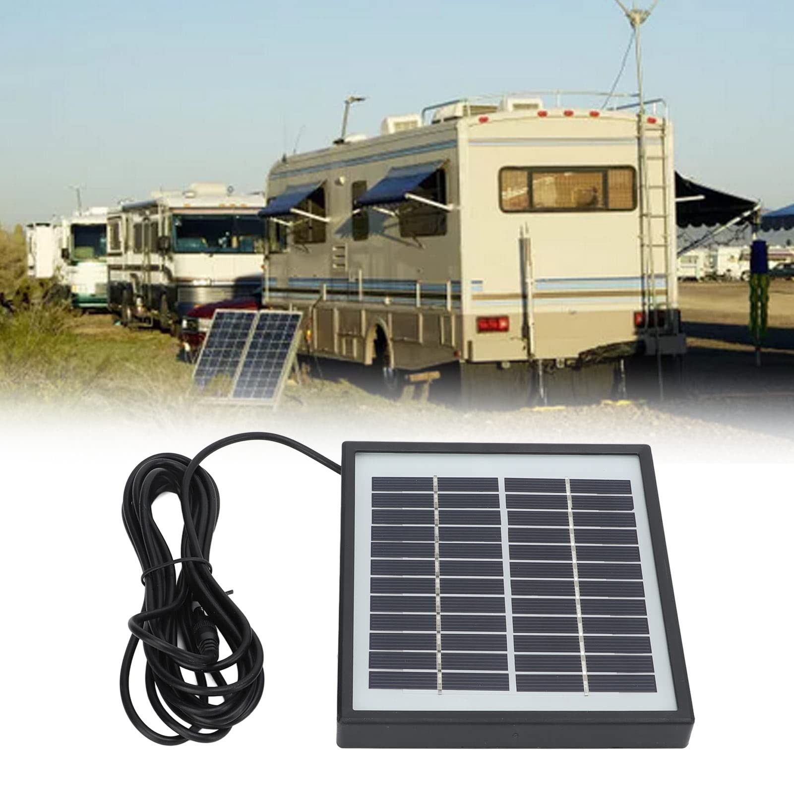 2W 12V Solar Panel, Polysilicon Solar Panels Energy Saving with Frame for Planting for Automobile for Tourism