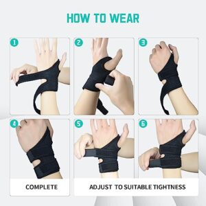 MOONSMILE TFCC Wrist Brace (1Pair),Ulnar Wrist Brace for TFCC Tear,Right and Left Wrist Brace,Wrist Wraps Support for Tendonitis,Tennis Wrist Support for Golf/Hand Brace/Carpal Tunnel/Wrist Pain